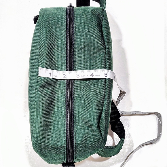 Vintage Fanny Waist Pack Crossbody Bag Green Cordura Moose Bear Tapestry Med Lrg - Picture 9 of 11